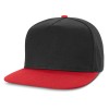Black Red Flinders Flat Peak Caps